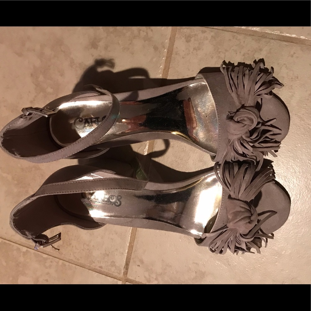 CARLOS SANTANA FRINGE SANDALS